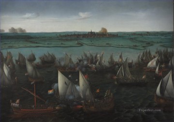 ブルーム・ヘンドリック・コーネリス ハールレンメルメール海戦の海戦 Oil Paintings